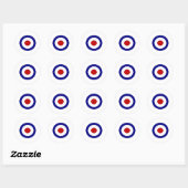 Sticker Rond Cible du mode (Feuille)