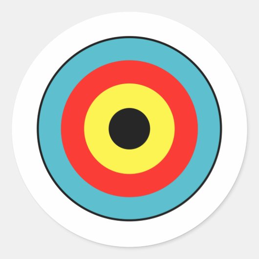 Sticker Rond Cible isolée d'Archery (Devant)