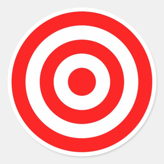 Sticker Rond Cible rouge Bullseye (Devant)