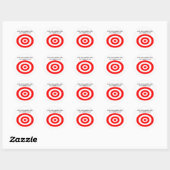 Sticker Rond cible sur mt back. (Feuille)