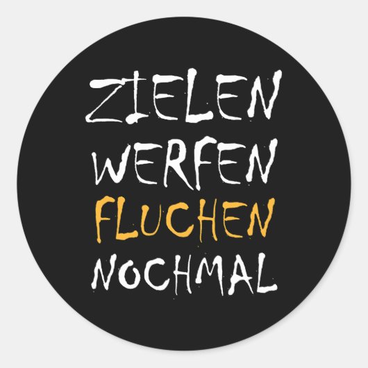 Sticker Rond Cible Throw Curse fléchettes répétées Dart Bar Pub (Devant)