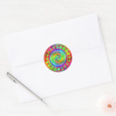 Sticker Rond Cible Tie-dye (Enveloppe)