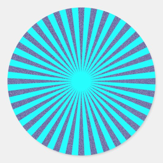 Sticker Rond Cible Turquoise - (Devant)