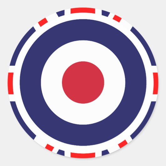 Sticker Rond Cible Union Jack Mods Angleterre (Devant)