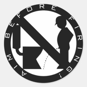 Sticker Rond Cibler avant de tirer