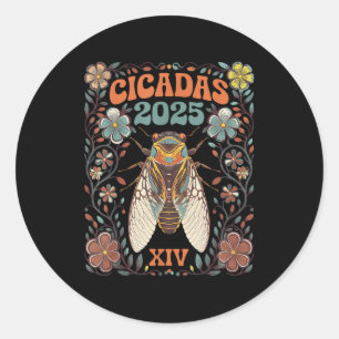 Sticker Rond Cicada Brood Xiv Été 2025 Réunion Tour d'été 2025