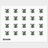Sticker Rond cicada-tshirt design (Feuille)