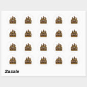Sticker Rond Cidre de haricot (Feuille)