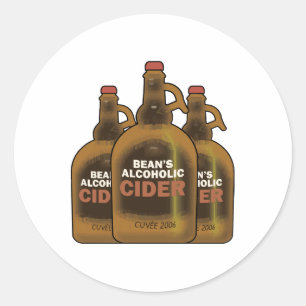 Sticker Rond Cidre de haricot