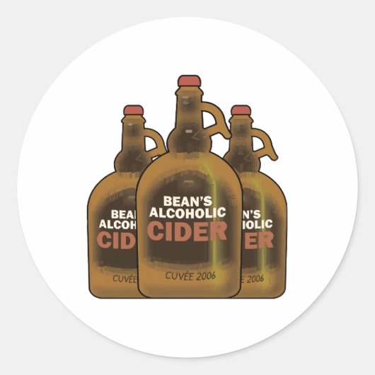 Sticker Rond Cidre de haricot (Devant)