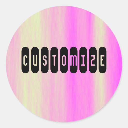 Sticker Rond Ciel Alien - Modèle (Devant)