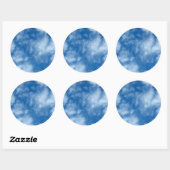 Sticker Rond Ciel bleu avec nuages Photo (Feuille)