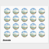 Sticker Rond Ciel bleu du matin (Feuille)