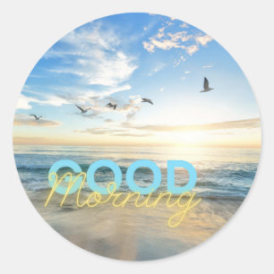 Sticker Rond Ciel bleu du matin