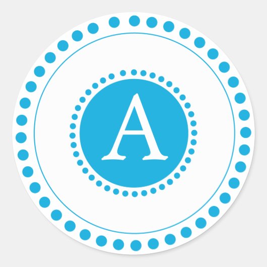 Sticker Rond Ciel bleu - Phoques d'enveloppe personnalisées (Devant)