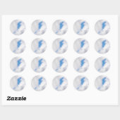 Sticker Rond Ciel couvert (Feuille)