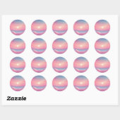 Sticker Rond Ciel de nuages calmes (Feuille)