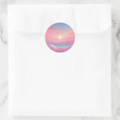 Sticker Rond Ciel de nuages calmes (Sac)