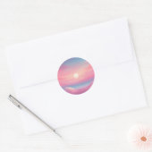 Sticker Rond Ciel de nuages calmes (Enveloppe)