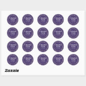Sticker Rond Ciel de nuit étoilé Merci céleste (Feuille)