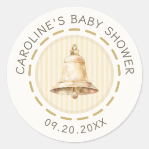 Sticker Rond Ciel Envoyé Baby Shower Ange