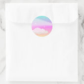 Sticker Rond Ciel et nuages : Vector Art : (Sac)