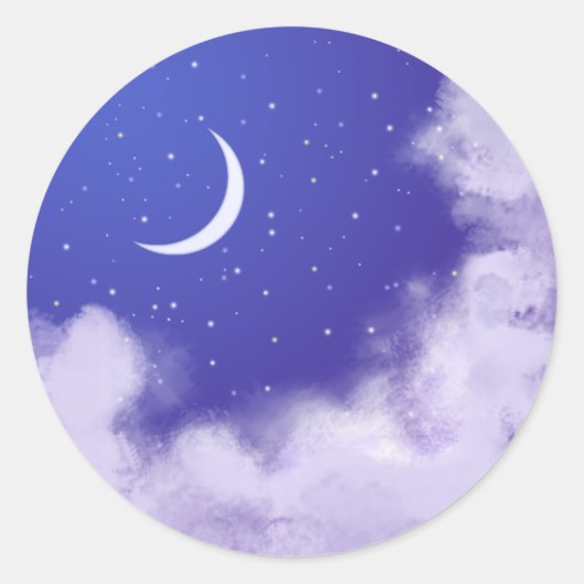 Sticker Rond Ciel nocturne (Devant)