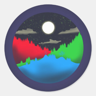 Sticker Rond Ciel nocturne