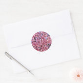 Sticker Rond Ciel Rose de Cerisier Sakura (Enveloppe)