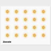 Sticker Rond Ciel Soleil Brille Clair (Feuille)