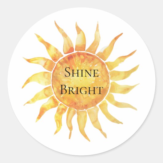 Sticker Rond Ciel Soleil Brille Clair (Devant)