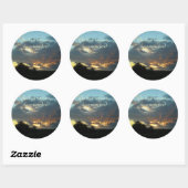 Sticker Rond Ciel sombre (Feuille)