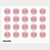 Sticker Rond Cielito lindo baby shower mexicain rose pâle (Feuille)