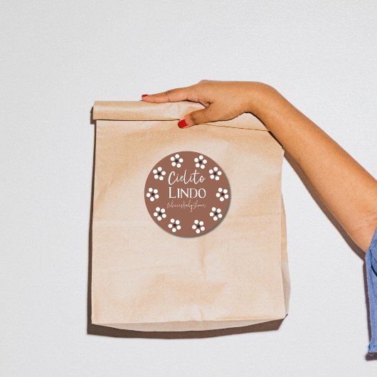 Sticker Rond Cielito Lindo Talavera Baby shower mexicain Fiesta