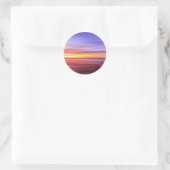 Sticker Rond Ciels violets au-dessus de la mer (Sac)