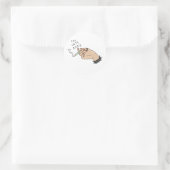 Sticker Rond Cigarette à la main anti-Valentin (Sac)