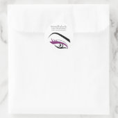 Sticker Rond cils longs de l'oeil pourpre Icône d'extension Las (Sac)