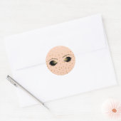 Sticker Rond Cils Makeup Pêche & Or Soirée Beauté (Enveloppe)