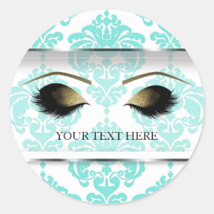 Sticker Rond Cils modernes de maquillage glamour vintage sarcel