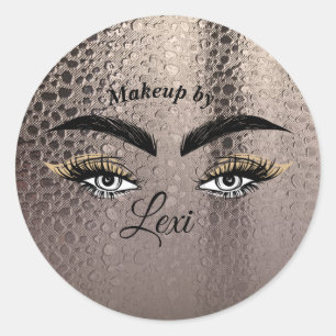 Sticker Rond Cils Postiches Yeux Jolis Rose Gold Glamour