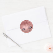 Sticker Rond Cils Rose Gold Glitter Drips (Enveloppe)
