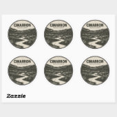 Sticker Rond Cimarron National Grassland Kansas Stream (Feuille)
