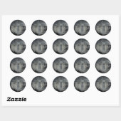 Sticker Rond Cimetière gothique (Feuille)