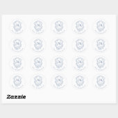 Sticker Rond Cimier bleu bleu bleu classique 70e anniversaire (Feuille)