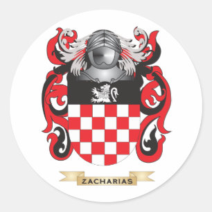 Sticker Rond Cimier de la famille Zacharias (Armoiries)