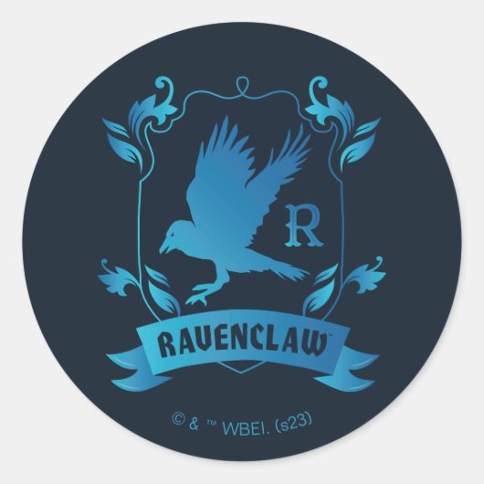 Sticker Rond Cimier de maison ORNÉ RAVENCLAW™ (Devant)