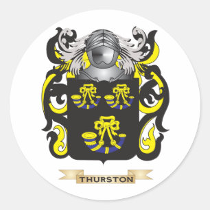 Sticker Rond Cimier familial de Thurston (armoiries)