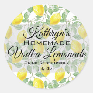 Sticker Rond Cimonade Vodka maison