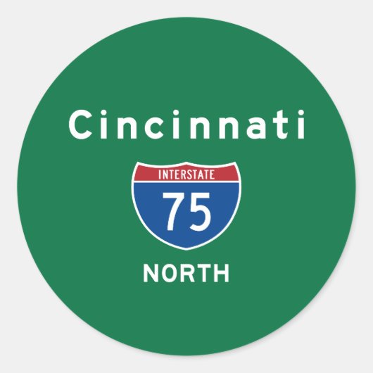 Sticker Rond Cincinnati 75 (Devant)