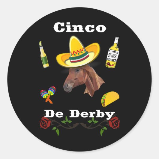 Sticker Rond Cinco De Der Mexican Cinco De Mayo 1 (Devant)